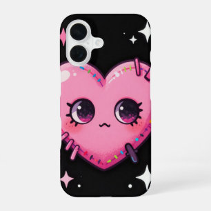 Funda Para iPhone 16 Kawaii Pink Heart Phone Case