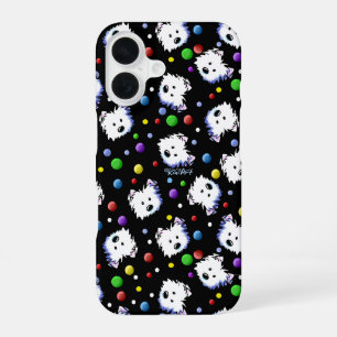 Funda Para iPhone 16 KiniArt Confeti Westies