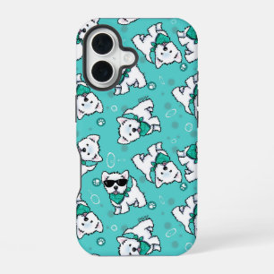 Funda Para iPhone 16 KiniArt Cutieface Westies