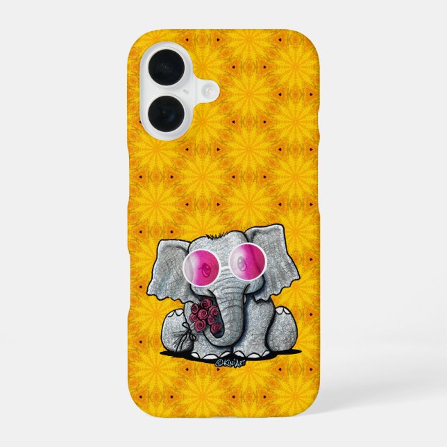 Funda Para iPhone 16 KiniArt Elefante iPhone (Reverso )