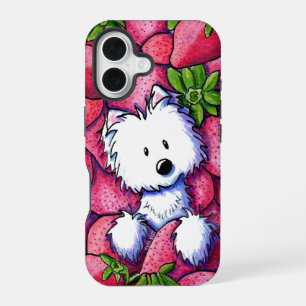 Funda Para iPhone 16 KiniArt Fresas Westie