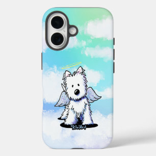 Funda Para iPhone 16 KiniArt Westie Ángel
