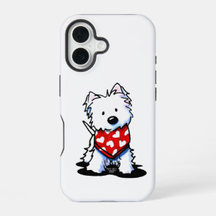 Funda Para iPhone 16 KiniArt Westie San Valentín