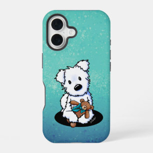 Funda Para iPhone 16 KiniArt Westie y Oso
