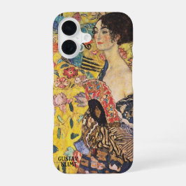 Funda Para iPhone 16 Klimt – Mujer con un abanico – Personalizado