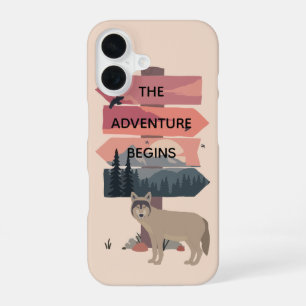 Funda Para iPhone 16 La aventura comienza el Rótulo de viajes después d