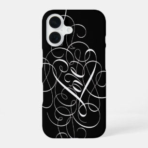 Funda Para iPhone 16 La caligrafía del amor floreciente que deja el cor