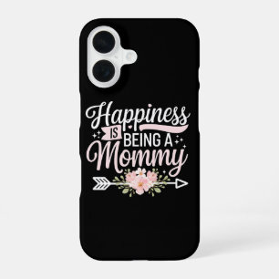 Funda Para iPhone 16 La Felicidad Es Ser Una Mamá Floral Día de la Madr