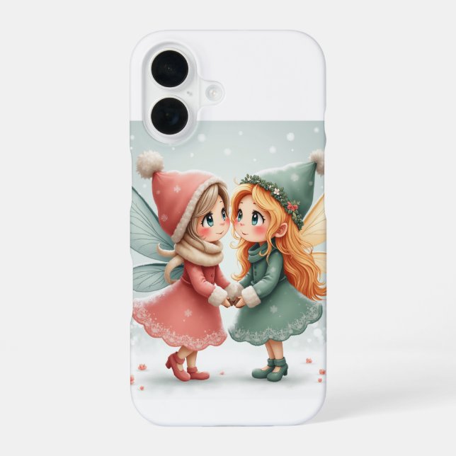 Funda Para iPhone 16 La hada de invierno de un par de fundas para iPhon (Reverso )
