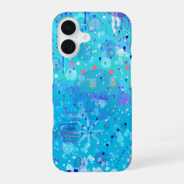 Funda Para iPhone 16 La máquina de burbujas: arte abstracto azul