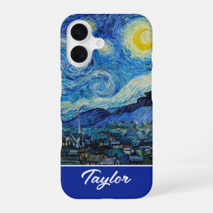 Funda Para iPhone 16 La Noche Estrellada personalizable de Van Gogh