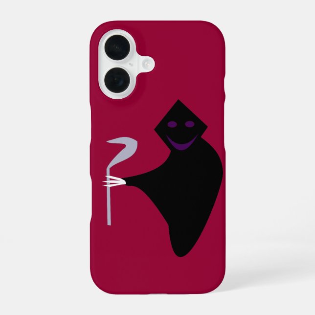 Funda Para iPhone 16 La Parca Halloween (Reverso )