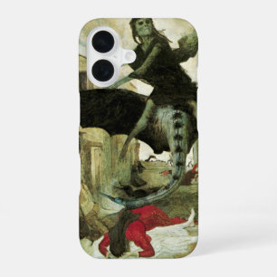 Funda Para iPhone 16 La Peste de Arnold Bocklin, Simbolismo Vintage