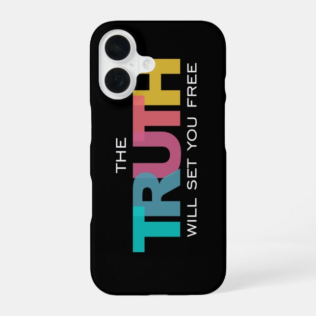 Funda Para iPhone 16 La Verdad te hará Libre (Reverso )