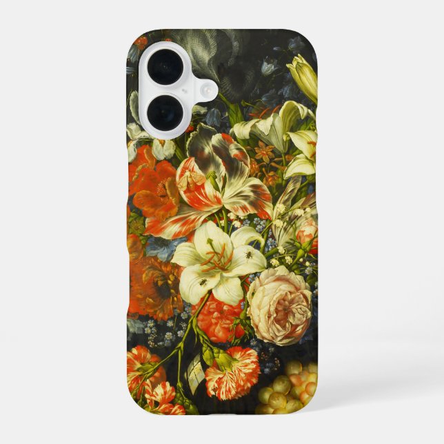 Funda Para iPhone 16 La vida con flores y fruta (Reverso )