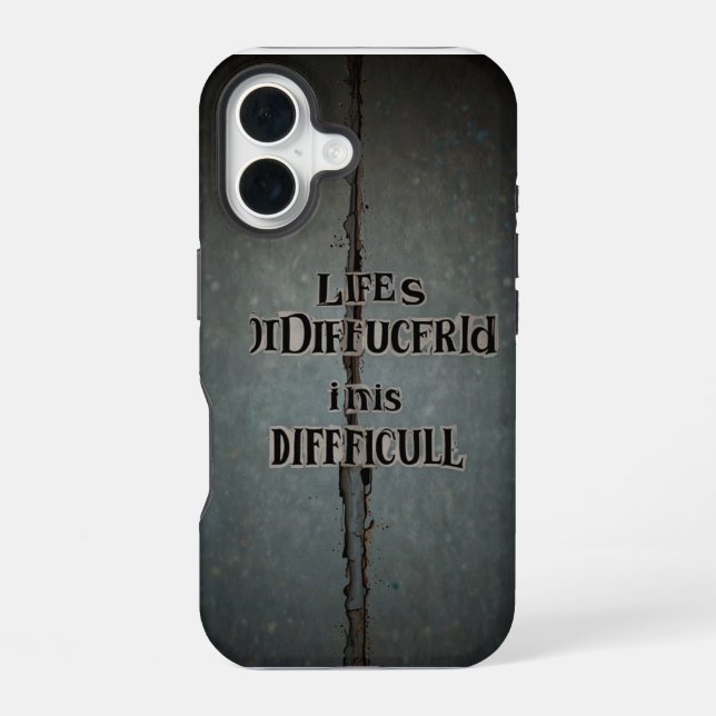 Funda Para iPhone 16 la vida es difícil (Reverso )