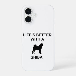 Funda Para iPhone 16 la vida es mejor con un shiba