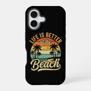 Funda Para iPhone 16 La vida es mejor en la playa vacaciones de verano