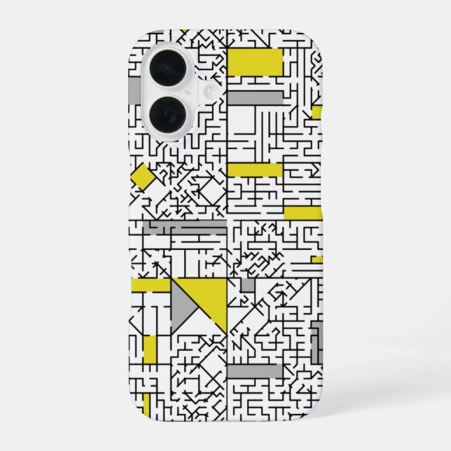 Funda Para iPhone 16 Laberinto Cubista (Reverso )