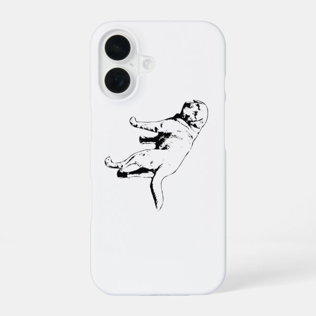 Funda Para iPhone 16 Laboratorio mínimo, ojos sobre el hombro (Reverso )