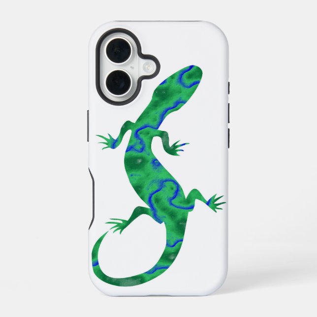 Funda Para iPhone 16 Lagarto Verde (Reverso )