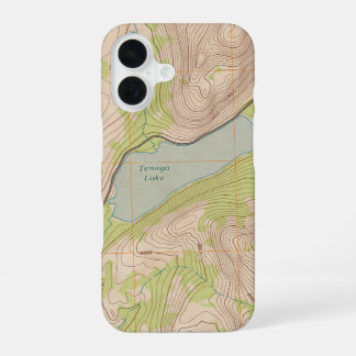 Funda Para iPhone 16 Lago Tenaya, mapa topográfico de Yosemite