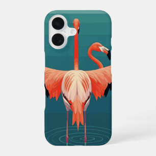 Funda Para iPhone 16 Laguna Tropical Flamingo
