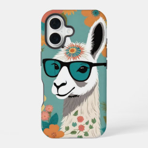 Funda Para iPhone 16 Lama Genial Con Gafas De Sol Floral