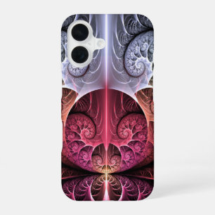 Funda Para iPhone 16 Latido, Arte fractal surrealista abstracto