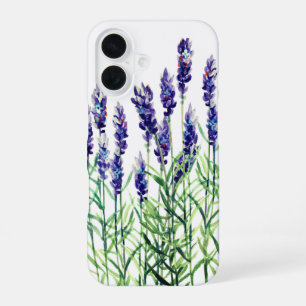 Funda Para iPhone 16 Lavanda pintada con acuarelas
