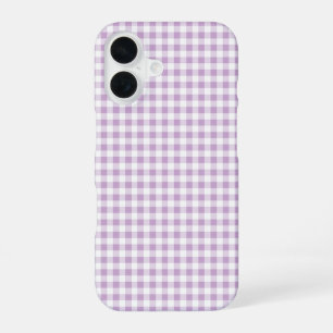 Funda Para iPhone 16 Lavender Gingham Phone Case