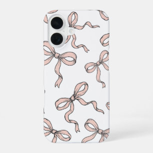 Funda Para iPhone 16 Lazos de cinta rosa de moda lindos delineados en n
