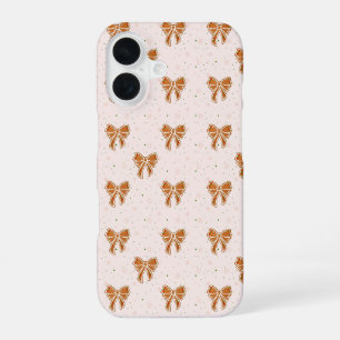 Funda Para iPhone 16 Lazos de Galletas de Navidad