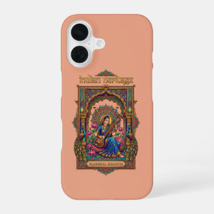 Funda Para iPhone 16 Legado Indio: Músico Clásico Arte Veena