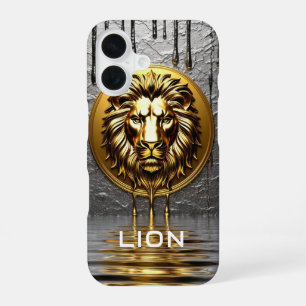 Funda Para iPhone 16 León Majestuoso Con Nombre Personalizado 🦁