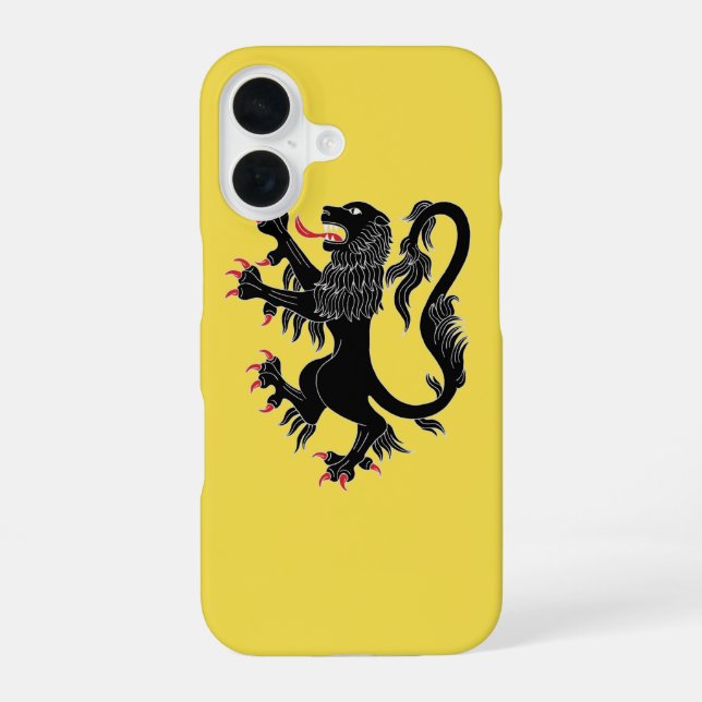Funda Para iPhone 16 León Rampante Sable (Reverso )
