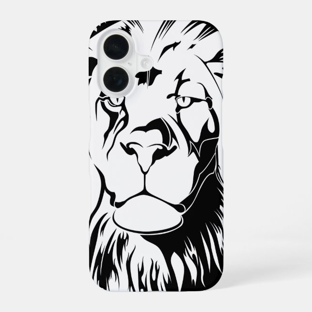 Funda Para iPhone 16 León Tribal 002 (Reverso )