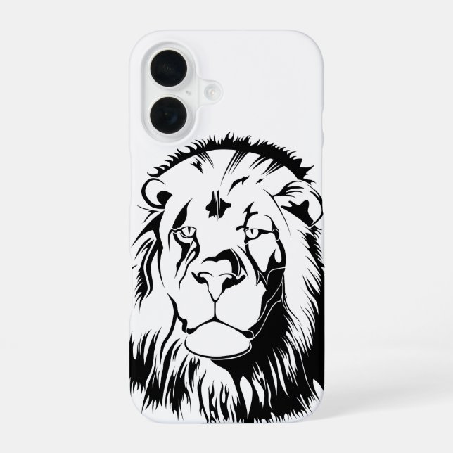 Funda Para iPhone 16 León Tribal 002 (Reverso )