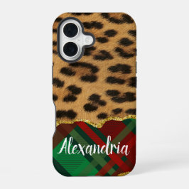 Funda Para iPhone 16 Leopard Plaid