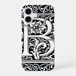 Funda Para iPhone 16 Letra B Monograma Medieval Art Nouveau