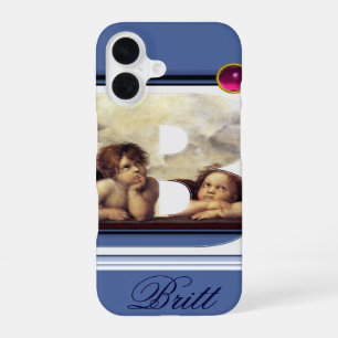 Funda Para iPhone 16 LETRA DE ÁNGEL DEL RENACIMIENTO B Monograma de Que