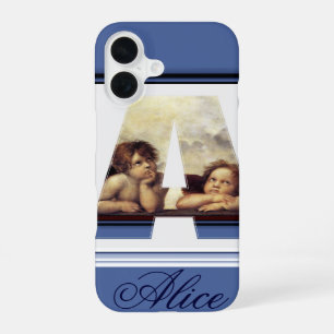 Funda Para iPhone 16 LETRA DE RENAIMIENTO ÁNGEL Alado Querubín Monogram