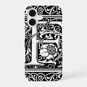 Funda Para iPhone 16 Letra F Monograma Medieval Art Nouveau