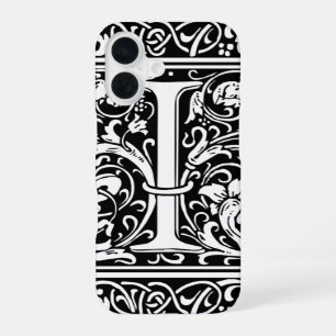 Funda Para iPhone 16 Letra I Monograma Art Nouveau Medieval