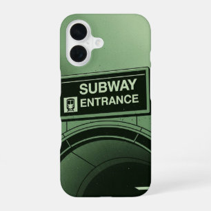 Funda Para iPhone 16 Letrero Retro de Metro