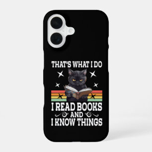 Funda Para iPhone 16 Libros de gato retro El regalo de Halloween de lec
