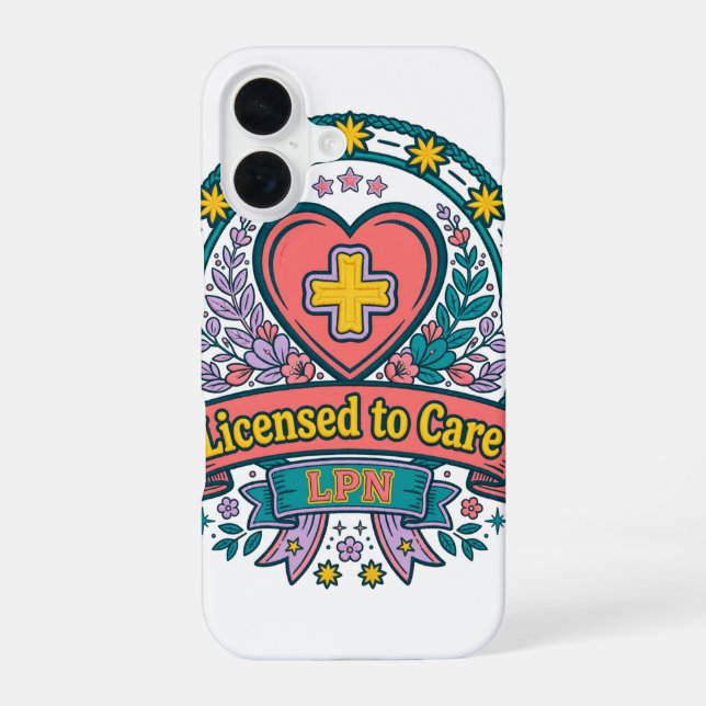 Funda para iPhone 16 Licensed to Care LPN (Reverso )