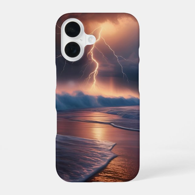 Funda Para iPhone 16 Lightning Strike Beach Two (Reverso )