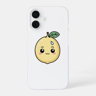 Funda Para iPhone 16 Limón ansioso con una gota de sudor