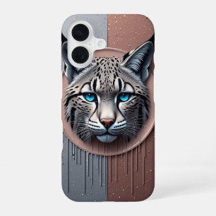 Funda Para iPhone 16 Lince Salvaje Geométrico Con Detalles Modernos